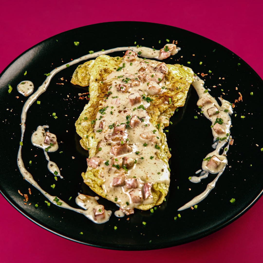 Fluffy Bacon Omelette